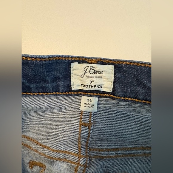 J. Crew High Rise 8” Tooth Pick Jeans Size 26‎ EUC 0334 - Picture 10 of 12